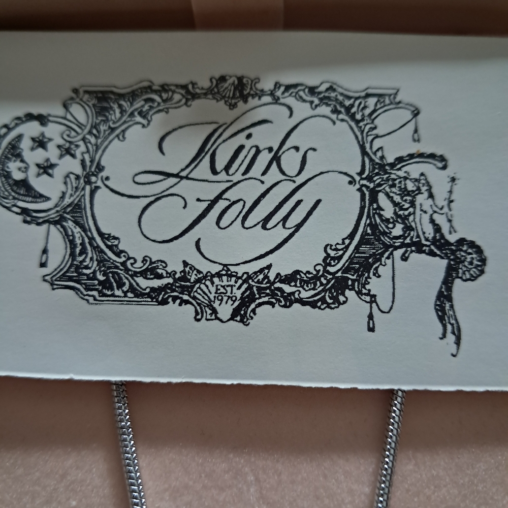 NIB Vintage Kirks Folly Heart Locket Pendant Necklace. - Picture 4 of 7